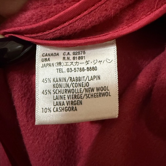 Rabbit, new wool, and cashgora Escada 3/4 length coat - Picture 10 of 12